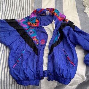 Champs Sports Blue and Red Windbreaker retro 80 90s jacket